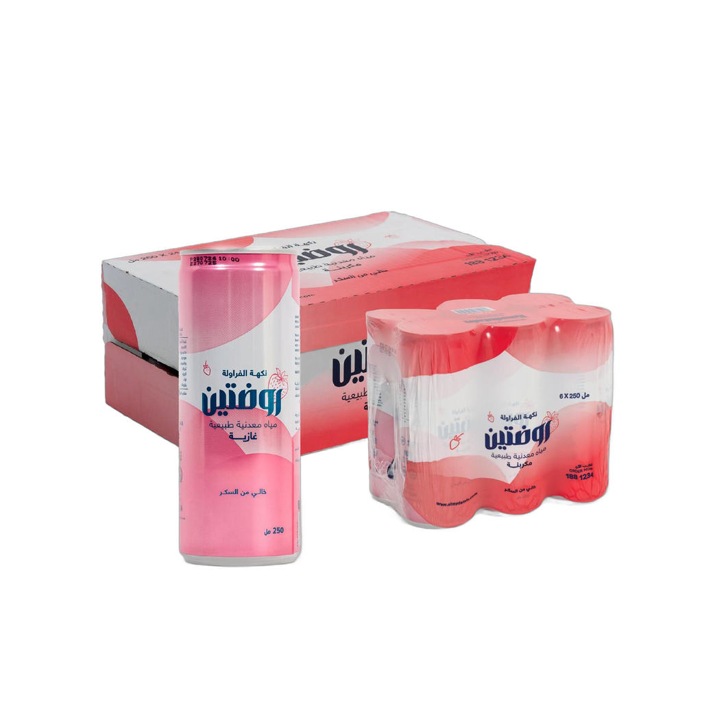 Carbonated Water Strawberry Cans 250 ML 24 PC